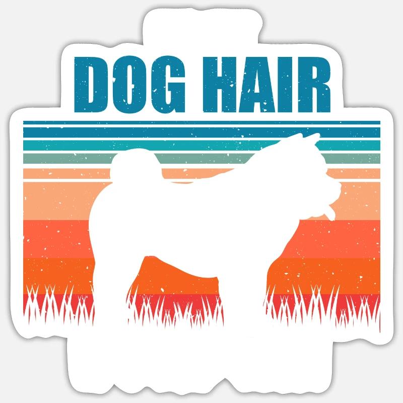 Chow Chow - Sticker taille S (10 x 10 cm) - blanc mat