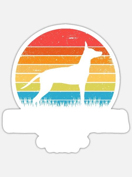 Cirneco dell Etna - Sticker Größe S (10 x 10 cm) - Mattweiß