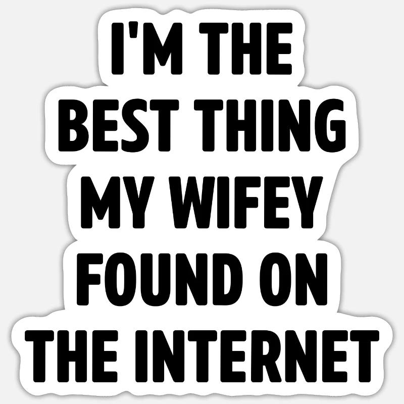 Paar, das sich online getroffen hat Ehemann Ehefra Sticker Größe S (10 x 10 cm)