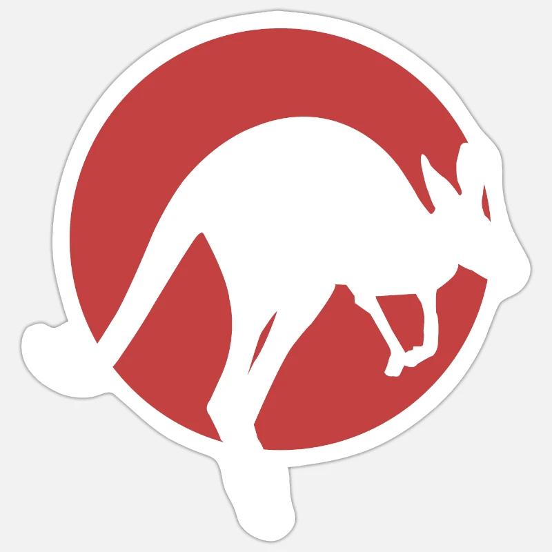 Känguru Sticker Größe S (10 x 10 cm)