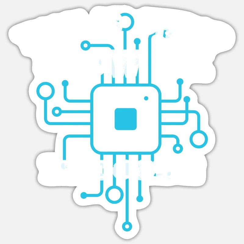 Funny Coder Coding Sticker size S (10 x 10 cm)