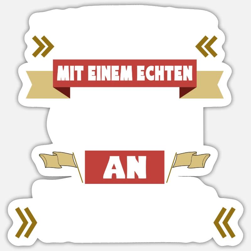 Ein echter Ossi - Sticker Größe S (10 x 10 cm) - Mattweiß
