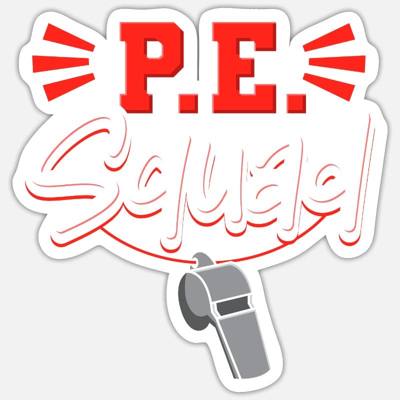 PE Squad - Sticker Größe S (10 x 10 cm) - Mattweiß