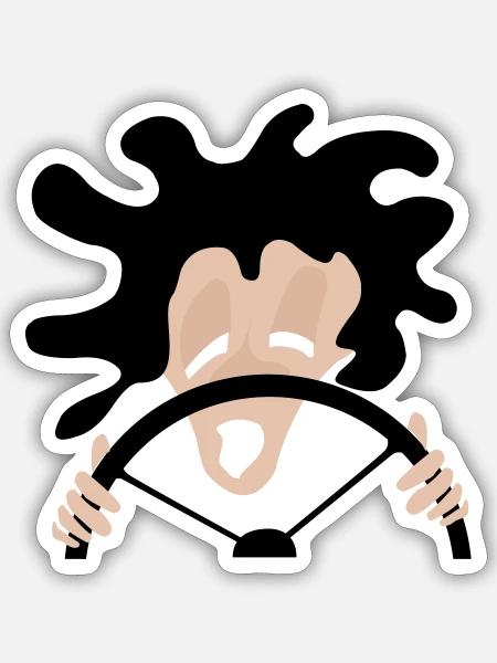 driver - Sticker size S (10 x 10 cm) - white matte