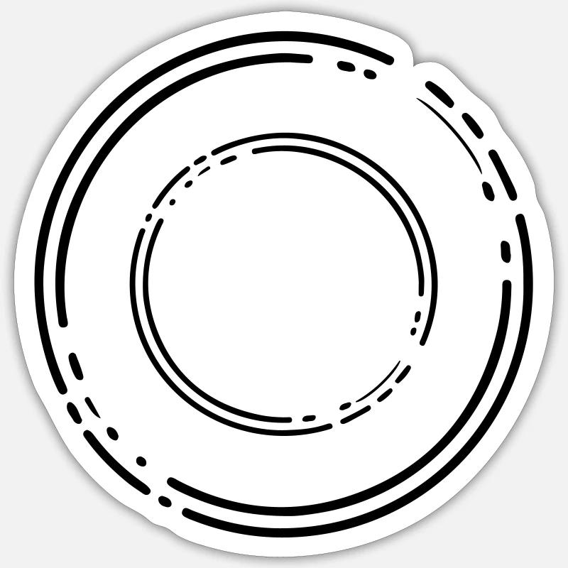 Circle Design - Sticker size S (10 x 10 cm) - white matte