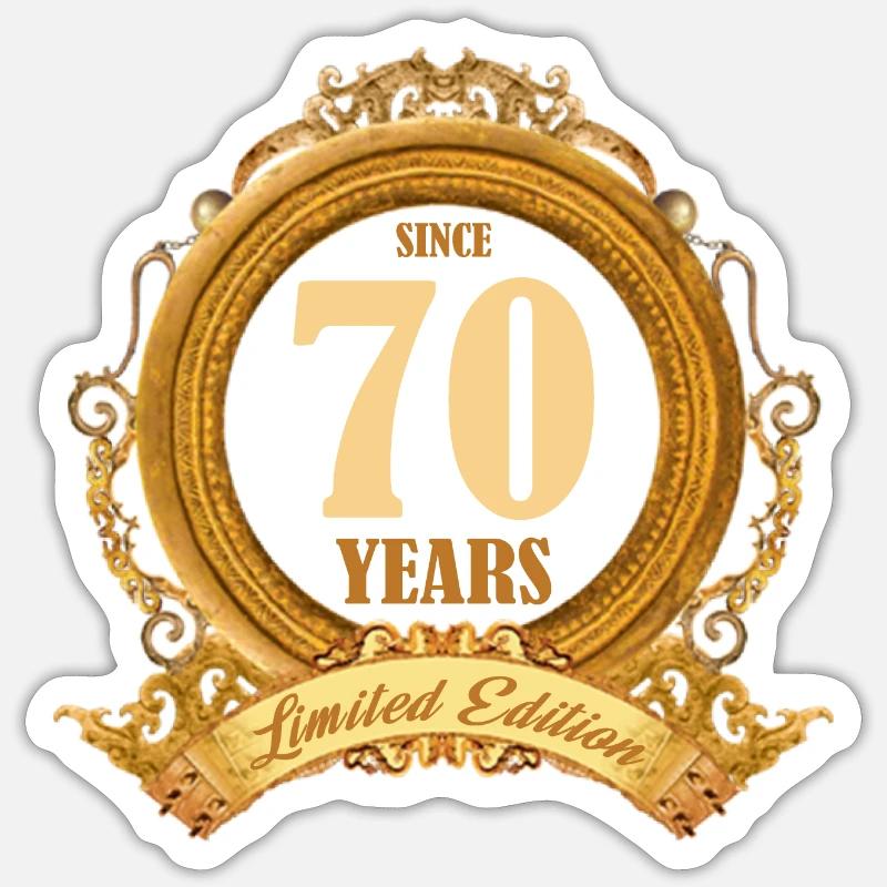 Edition limitée 70 ans - Sticker taille S (10 x 10 cm) - blanc mat