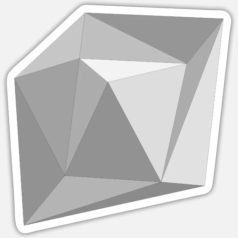 Grey Triangles Sticker Größe S (10 x 10 cm)