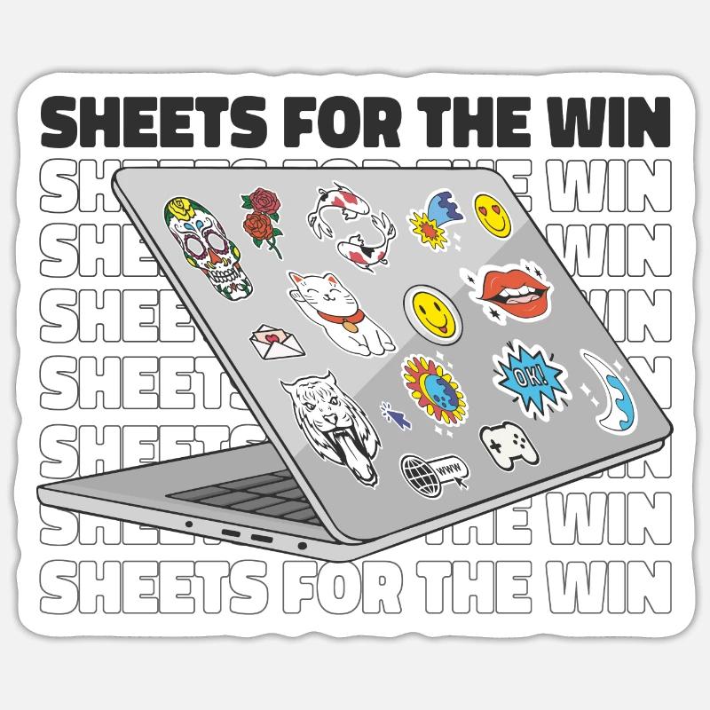 Data Entry Clerk Sheets For The Win Art Sticker size S (10 x 10 cm)