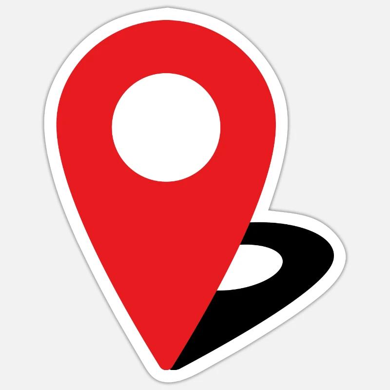 Ich bin hier 📍 - Sticker Größe S (10 x 10 cm) - Mattweiß