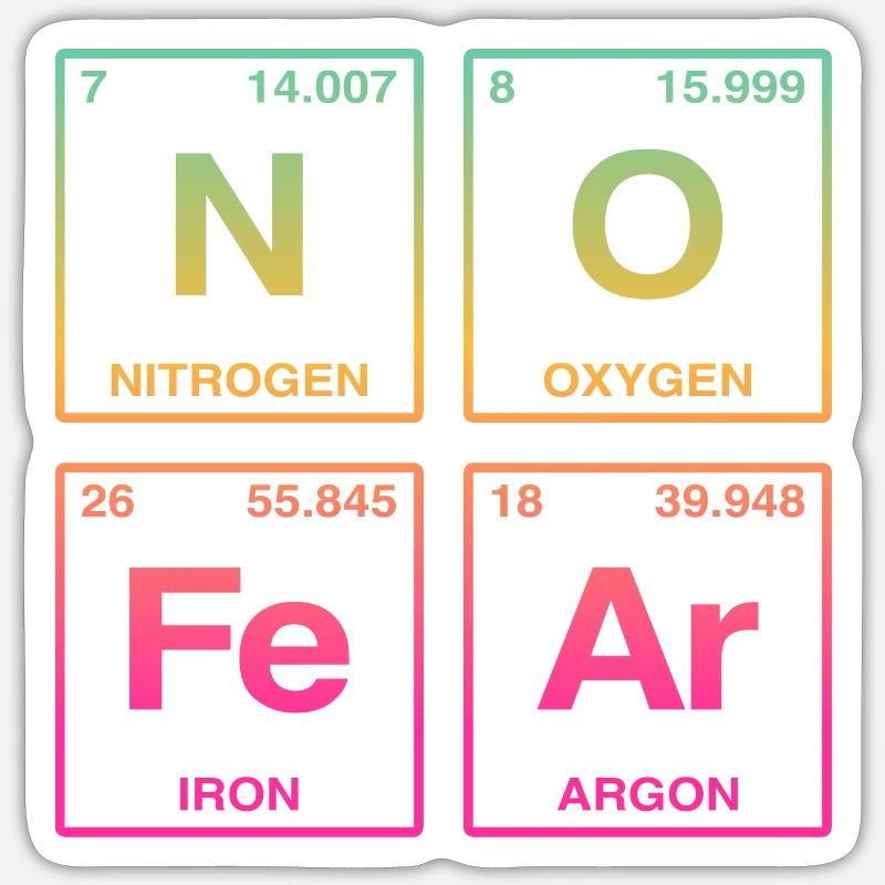 NO FEAR - avec des éléments du système de perdiode Sticker taille S (10 x 10 cm)