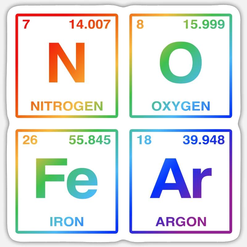 NO FEAR - avec des éléments du système de perdiode LGBTQ Sticker taille S (10 x 10 cm)