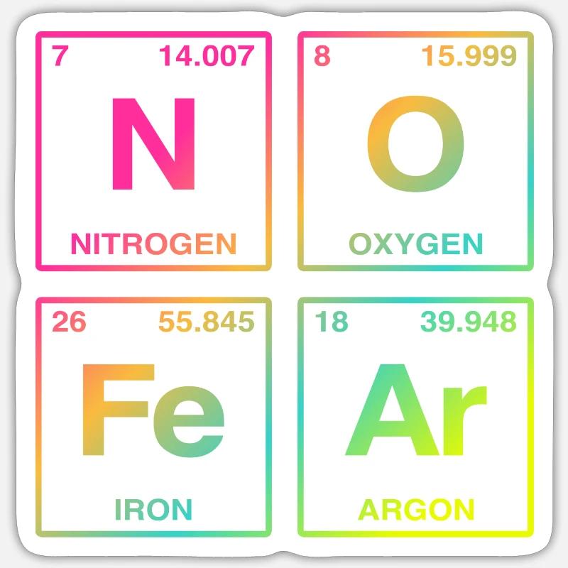 NO FEAR - avec des éléments du système de perdiode Sticker taille S (10 x 10 cm)