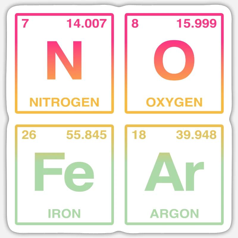 NO FEAR - avec des éléments du système de perdiode Sticker taille S (10 x 10 cm)