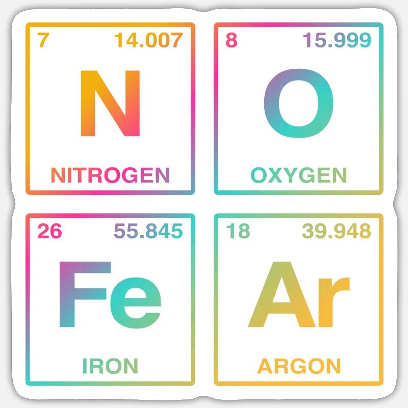 NO FEAR - avec des éléments du système de perdiode Sticker taille S (10 x 10 cm)