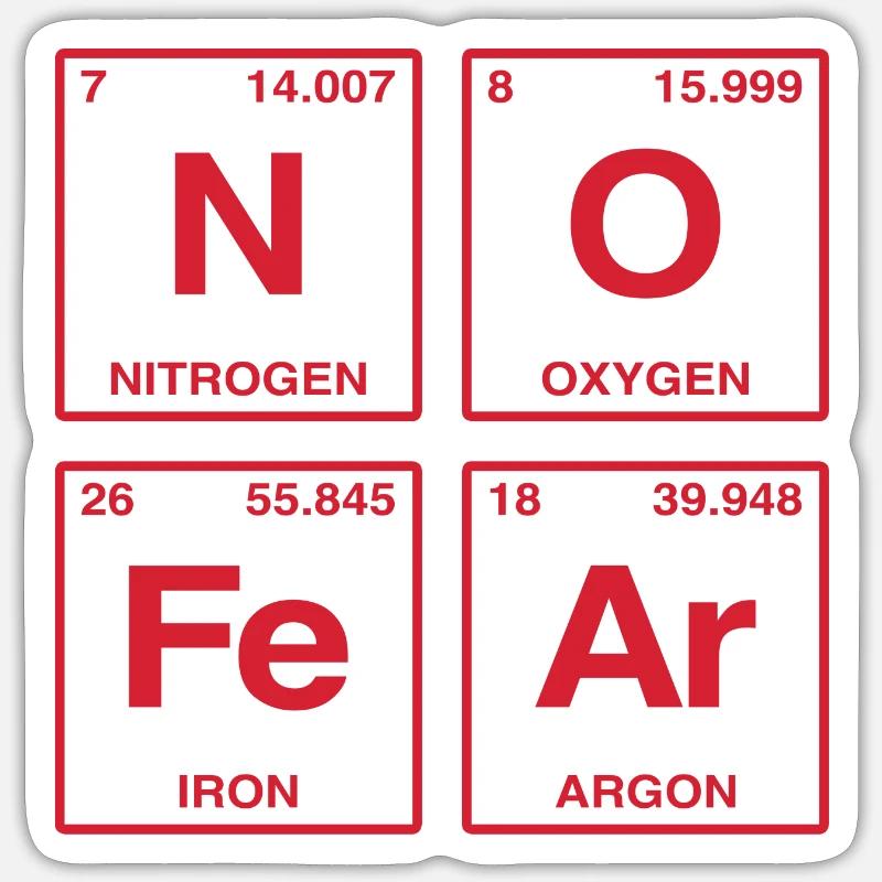 NO FEAR - avec des éléments du système de perdiode Sticker taille S (10 x 10 cm)