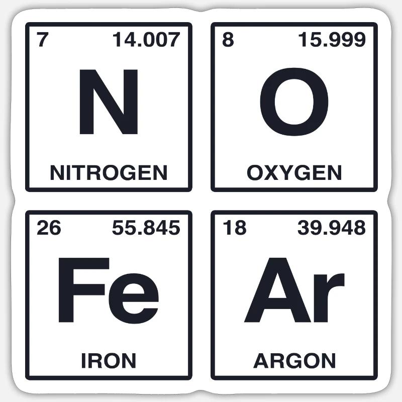 NO FEAR - avec des éléments du système de perdiode Sticker taille S (10 x 10 cm)