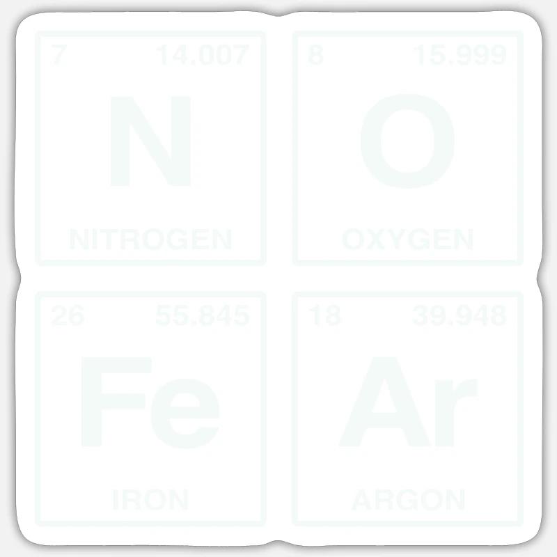 NO FEAR - with elements of the perdiode system Sticker size S (10 x 10 cm)