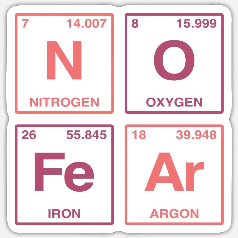 NO FEAR - avec des éléments du système de perdiode Sticker taille S (10 x 10 cm)