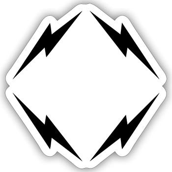 Lightning - Sticker size S (10 x 10 cm) - white matte - Front