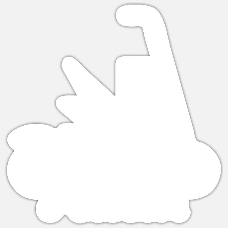 E-Scooter E-Roller Scooter - Sticker taille S (10 x 10 cm) - blanc mat
