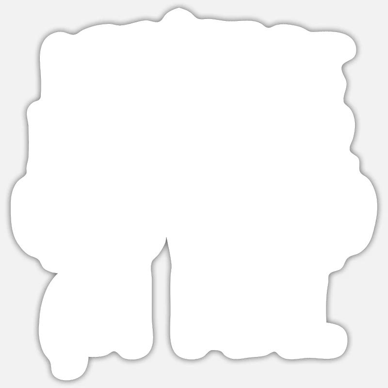 arrête de me copier - Sticker taille S (10 x 10 cm) - blanc mat