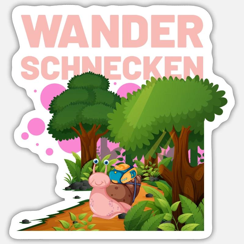 die Wanderschnecken Sticker Größe S (10 x 10 cm)