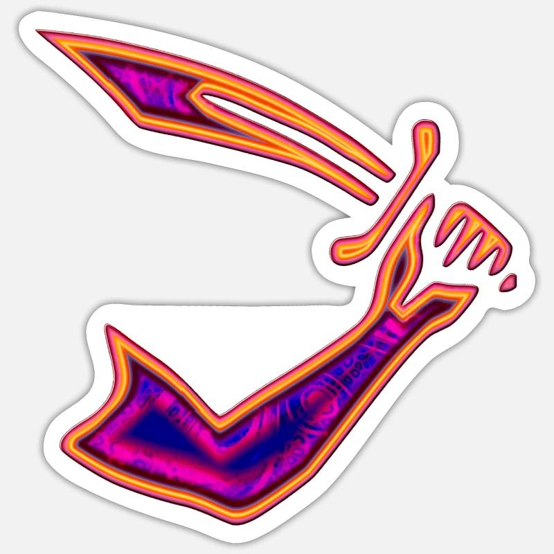 Drapeau pirate Thomas Tew B Sticker taille S (10 x 10 cm)