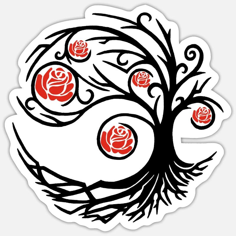 Rosier noir étrange Sticker taille S (10 x 10 cm)