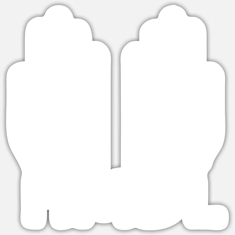 Chemise Hamdulillah HMDL - Sticker taille S (10 x 10 cm) - blanc mat