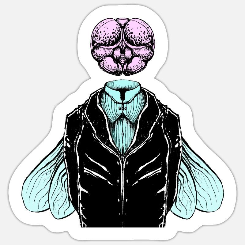 Smoking-Fliege - Sticker Größe S (10 x 10 cm) - Mattweiß