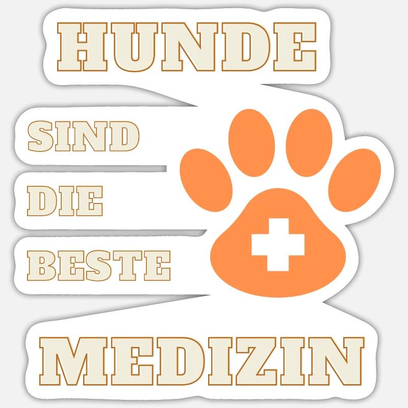 Hundespruch - Sticker Größe S (10 x 10 cm) - Mattweiß