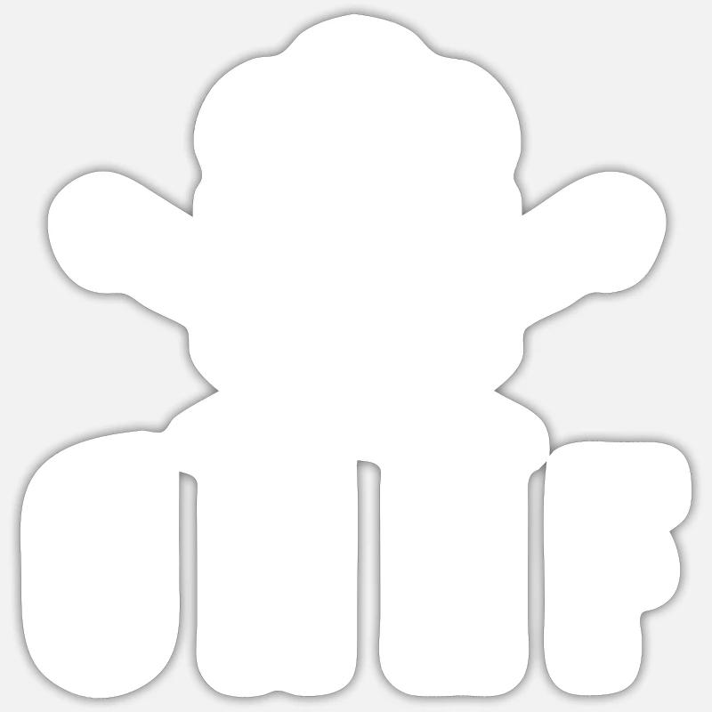 Chef - Sticker taille S (10 x 10 cm) - blanc mat