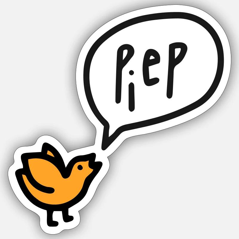 Beep - Sticker size S (10 x 10 cm) - white matte