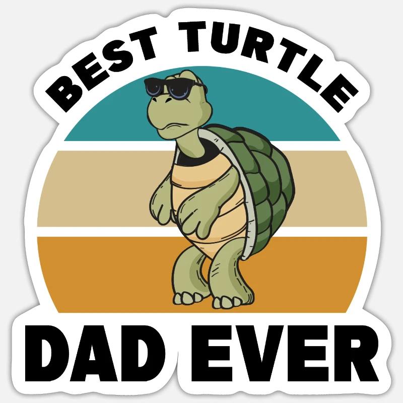 Turtle lovers - Sticker size S (10 x 10 cm) - white matte