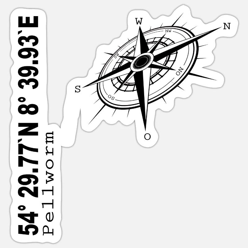 Pellworm - Sticker Größe S (10 x 10 cm) - Mattweiß