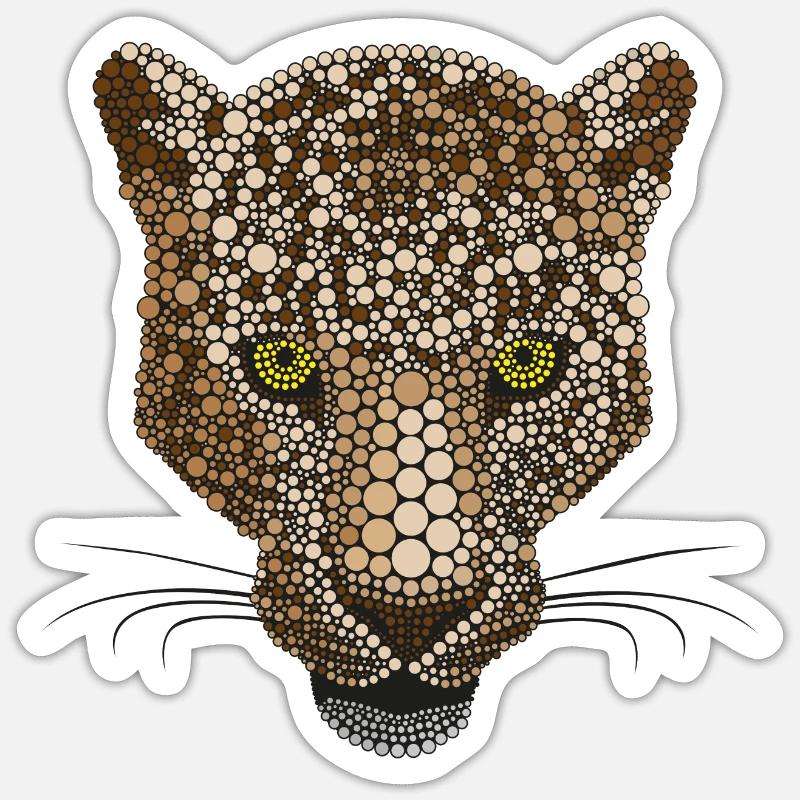 Leo Circle - Sticker size S (10 x 10 cm) - white matte