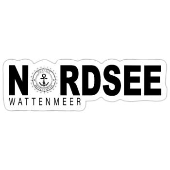 Nordsee - Sticker Größe S (10 x 10 cm) - Mattweiß - Vorne