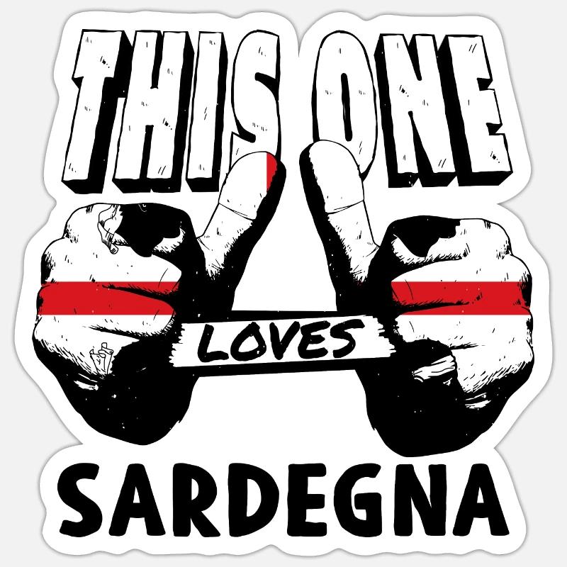 Sardaigne Drapeau Sarde Drapeau Sardegna Drapeau Sticker taille S (10 x 10 cm)