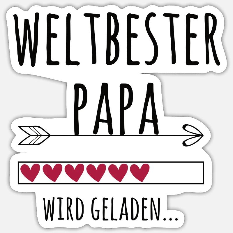 werdender Papa Schwangerschaft Geschenk Sticker Größe S (10 x 10 cm)