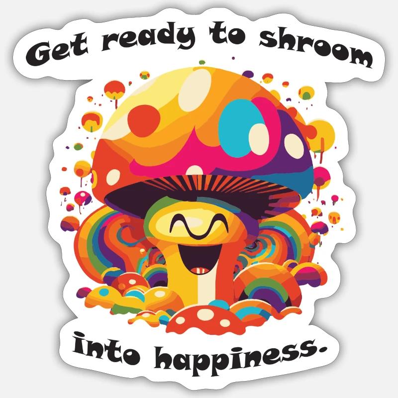 Felicità - Sticker formato S (10 x 10 cm) - bianco opaco