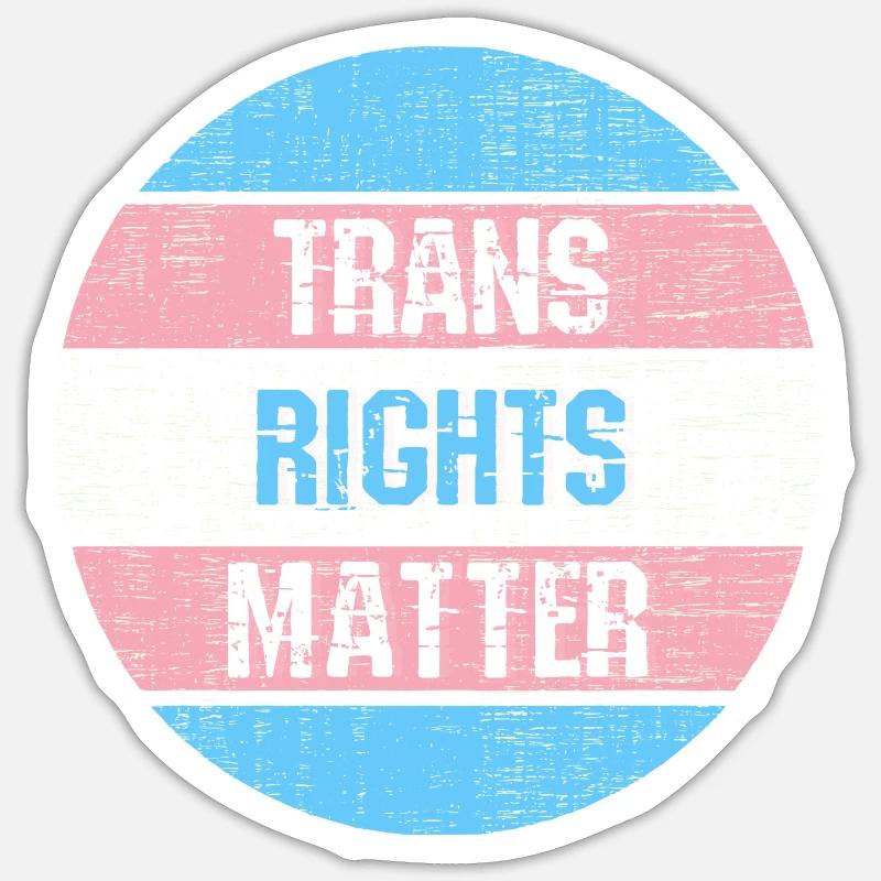 Trans Rights Matter - Sticker size S (10 x 10 cm) - white matte