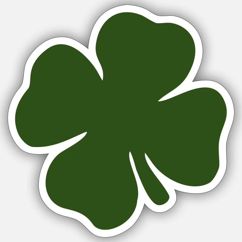 Trèfle complètement vert Sticker taille S (10 x 10 cm)
