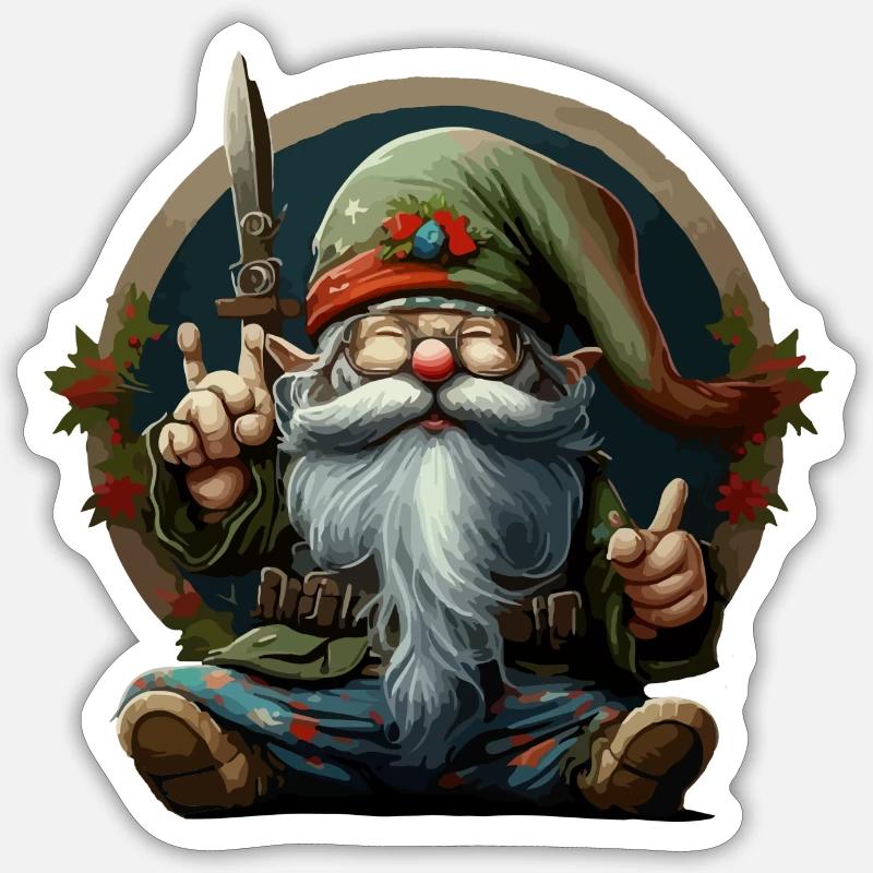 Pepe der Elf - Sticker Größe S (10 x 10 cm) - Mattweiß