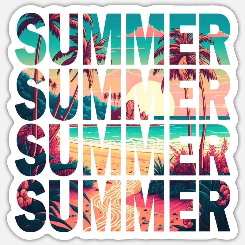 Summer Sticker size S (10 x 10 cm)