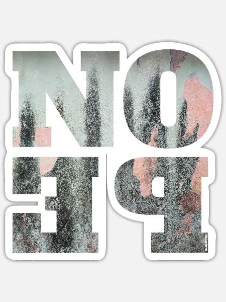 NOPE - sei kein ja-Sager! - Sticker Größe S (10 x 10 cm) - Mattweiß