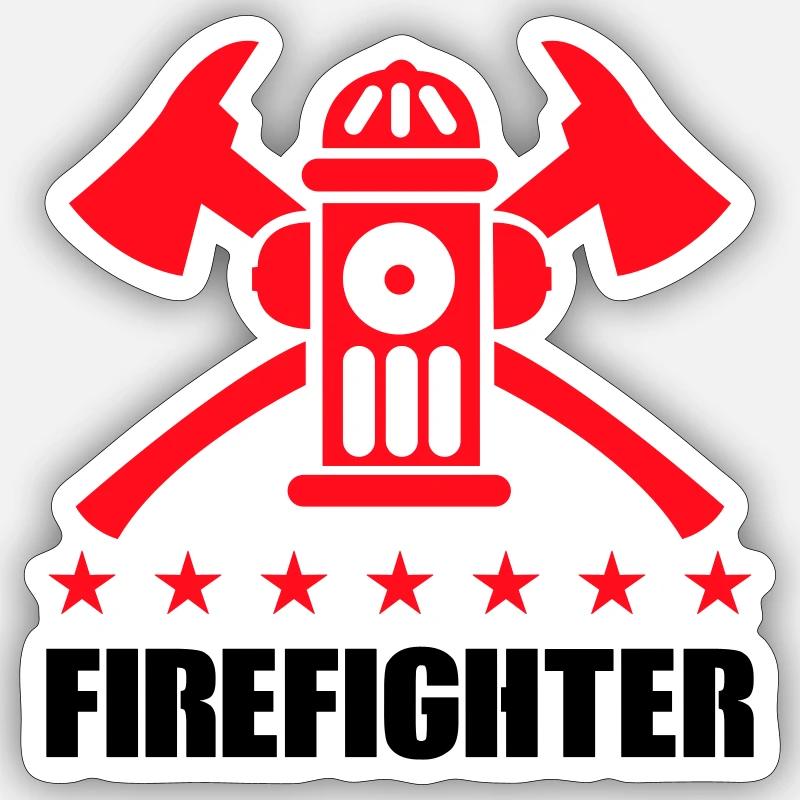 Firefighter Fire Brigade Sticker size S (10 x 10 cm)