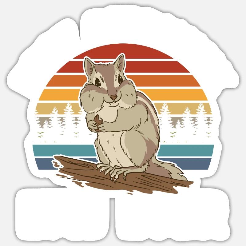 Chipmunk lover Sticker size S (10 x 10 cm)