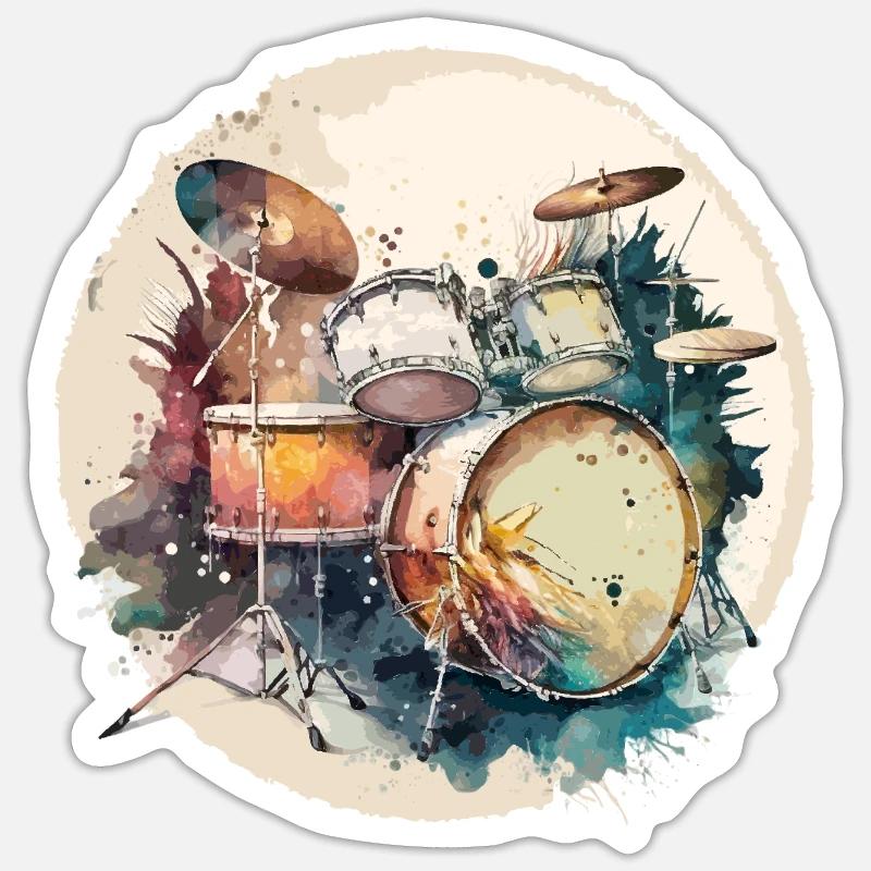 Percussion Sticker taille S (10 x 10 cm)