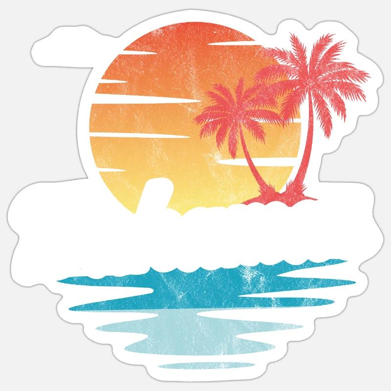 Bahamas - Sticker taille S (10 x 10 cm) - blanc mat