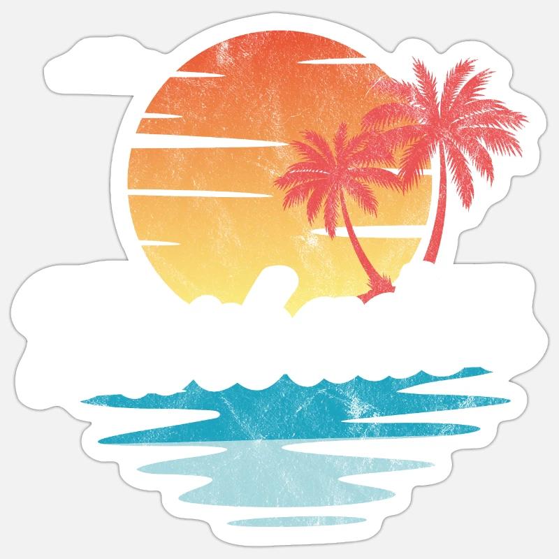 Barbade - Sticker taille S (10 x 10 cm) - blanc mat